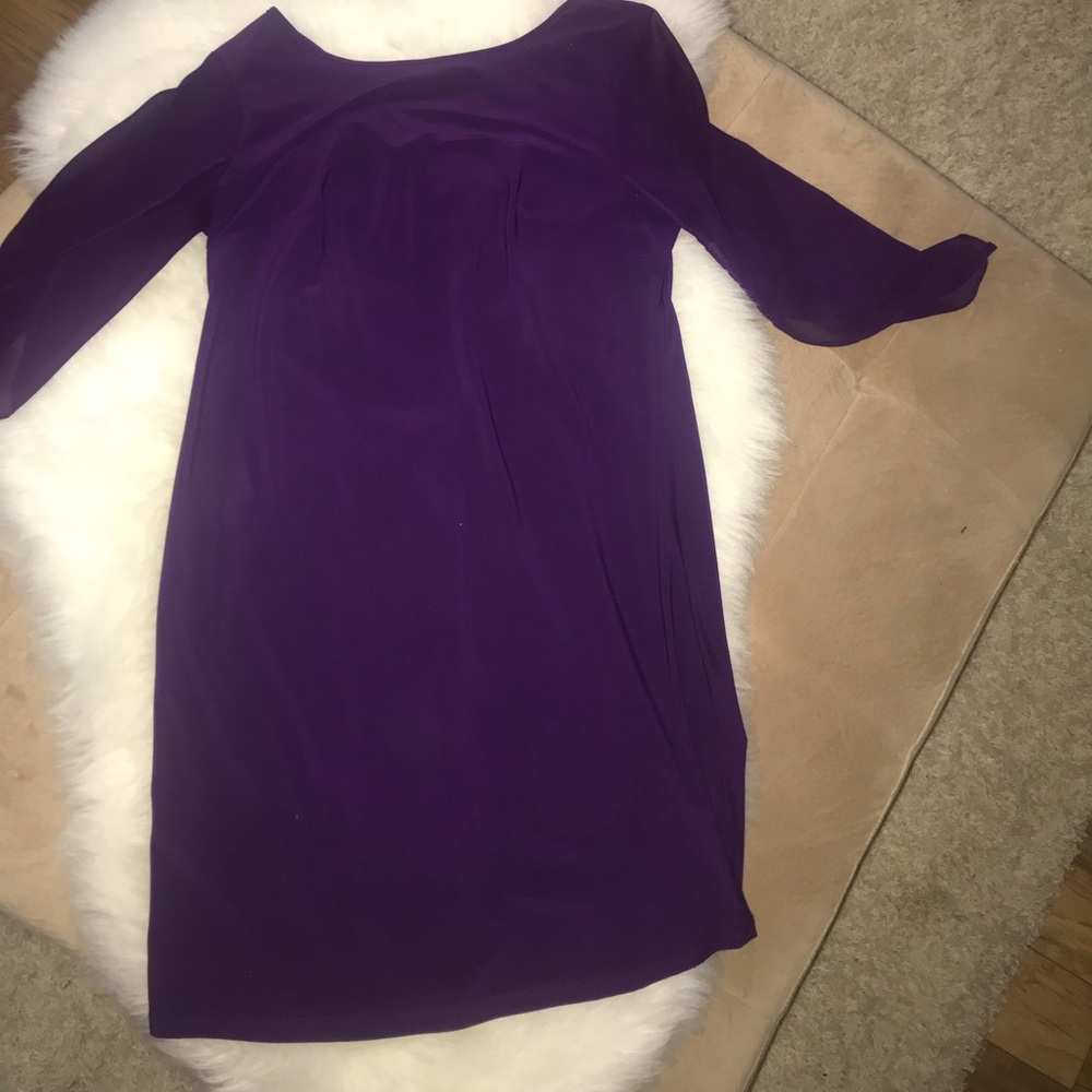Purple dress with flutter sleeves s/m